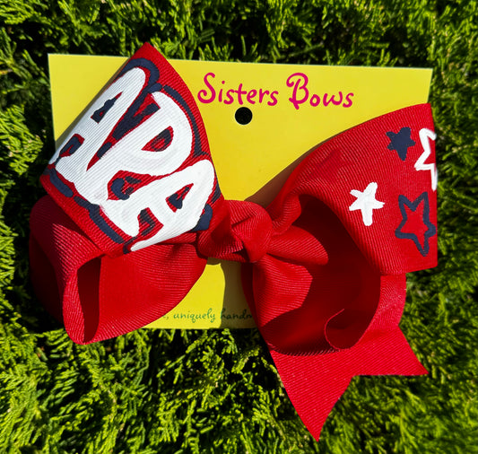 APA LG Single Ribbon Bows with Hand Painting
