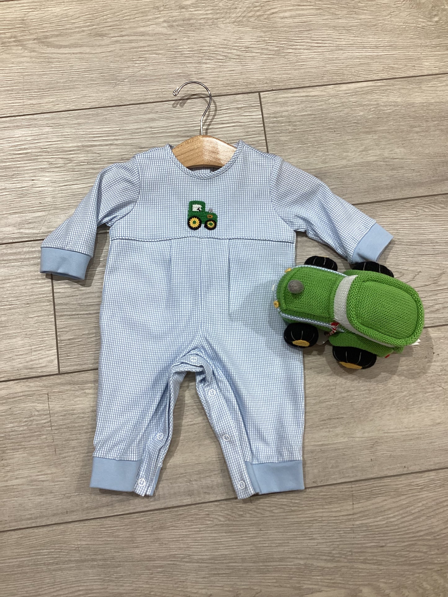 Knit Tractor Romper