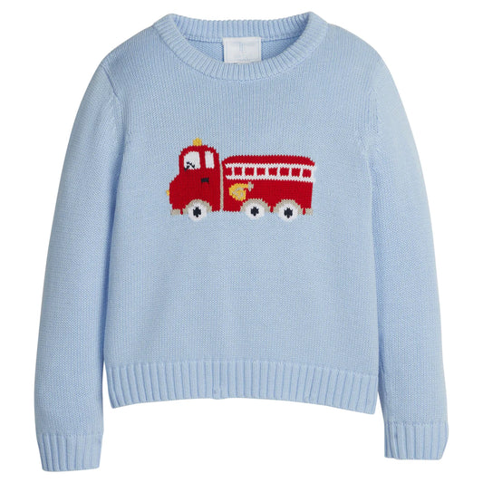 INTARSIA SWEATER FIRETRUCK