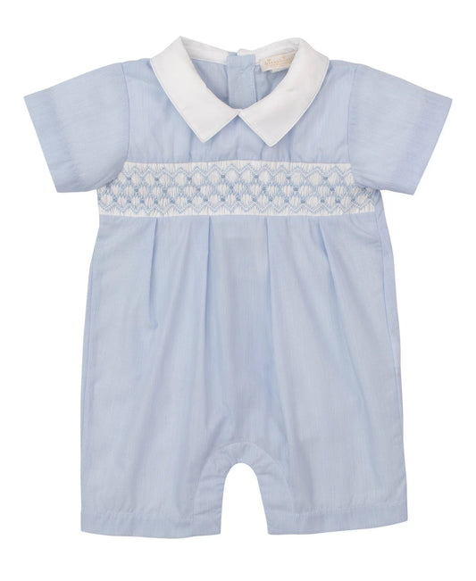 BLUE WOVEN PLAYSUIT