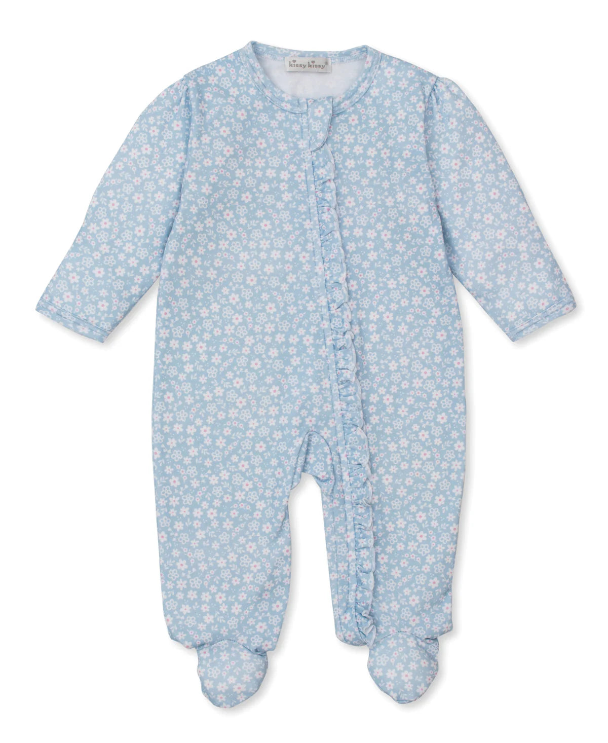 BLUE FALL IN BLOOM ZIPPER FOOTIE