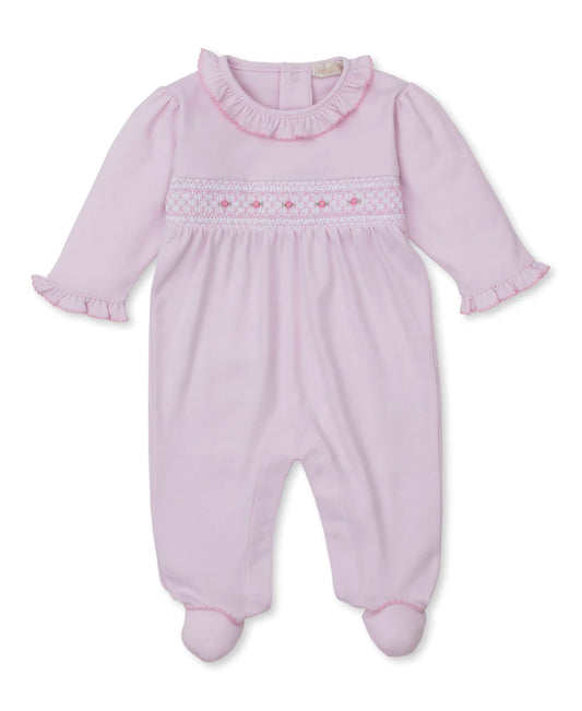 PINK SMOCKED FOOTIE