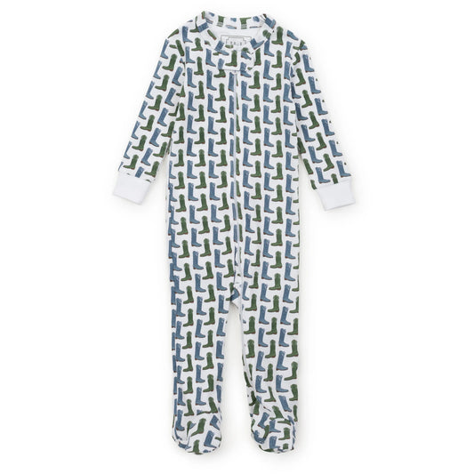 Parker Zipper Pajama - Cowboy Boots