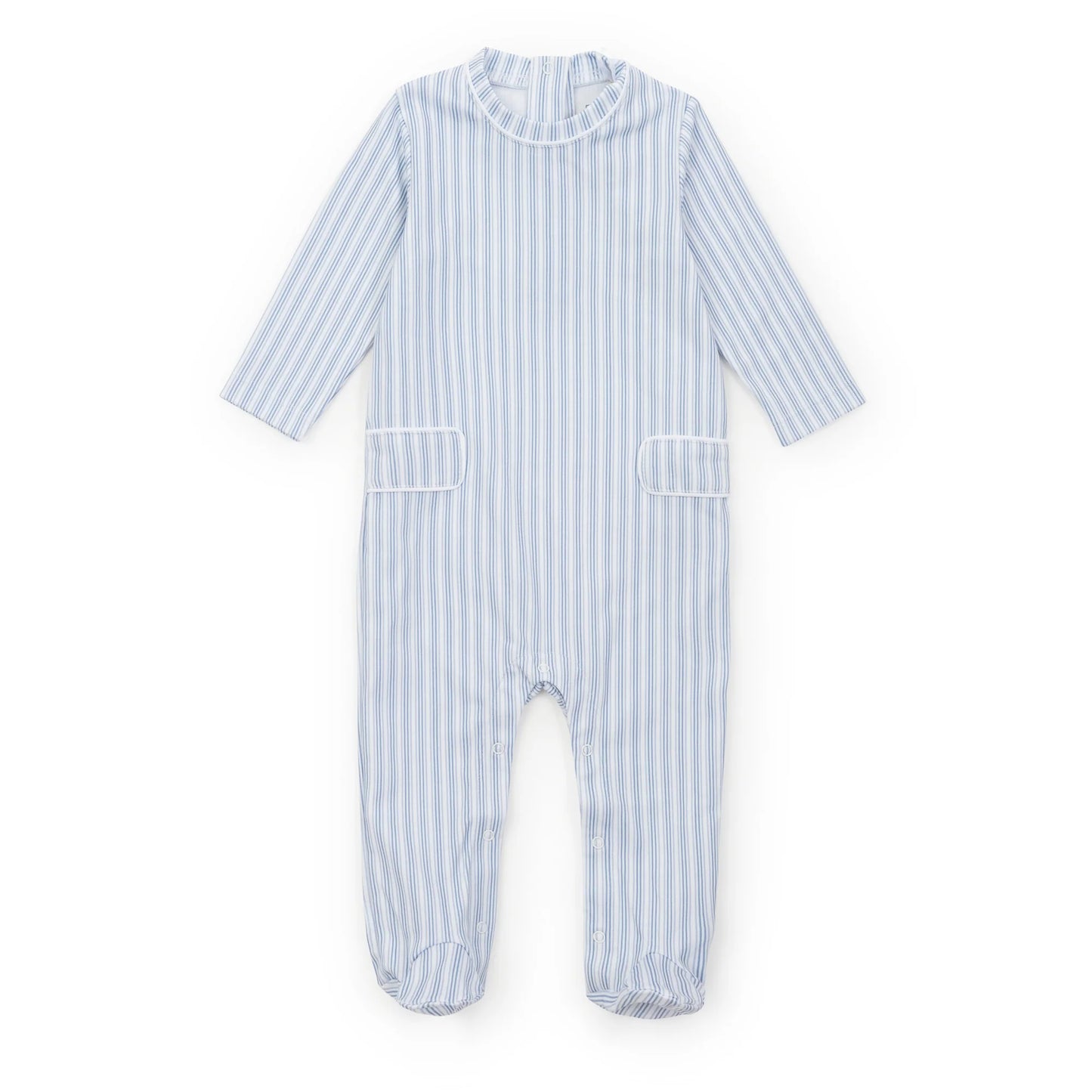 Preston Romper - Stripes in Blue