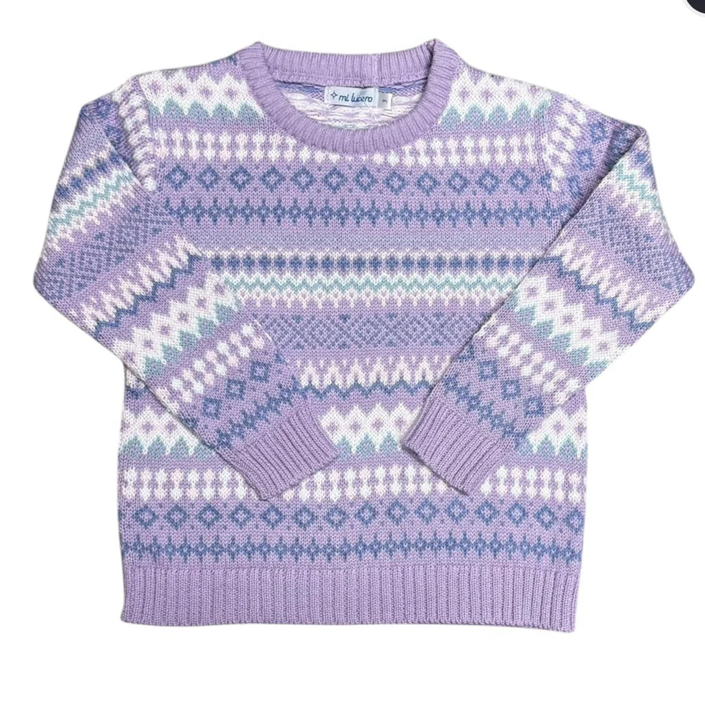 LAVENDER FAIR ISLE CREW