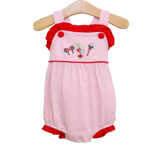 MOUSE EMBROIDERED RUFFLE SUNSUIT