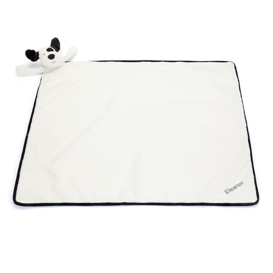 Bashful Black & Cream Puppy Blankie