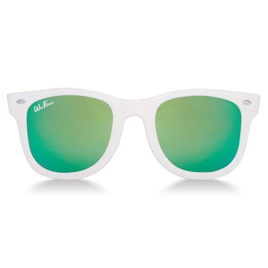 Polarized WeeFarers White w/Sea Green Ages 2-3y