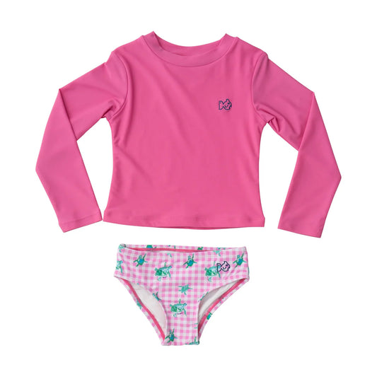 REEF RASHGUARD SET PINK TURTLE