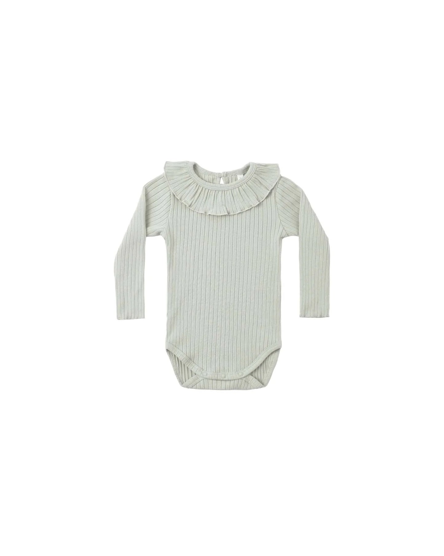 RUFFLE COLLAR BODYSUIT SAGE