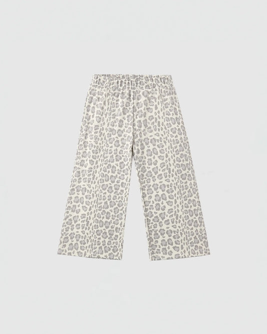 WIDE LEG SWEATPANT BLUE LEOPARD