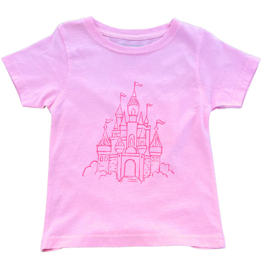 SS LIGHT PINK CASTLE TSHIRT