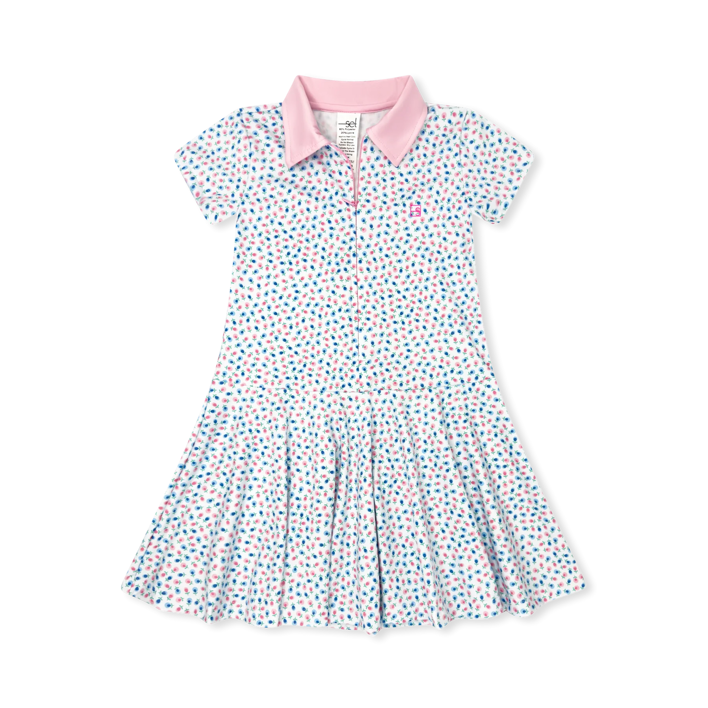 Olivia Dress - Kindness Blooms Floral, Cotton Candy Pink