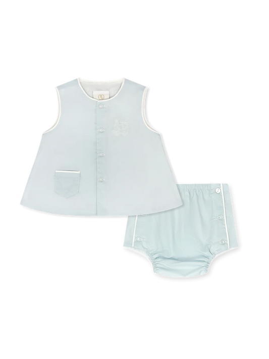 MASON DIAPER SET BLUE TRAIN