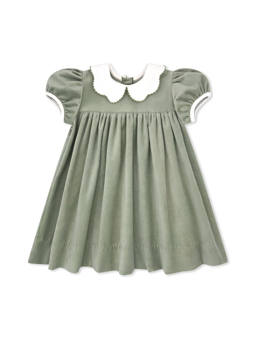 SPECIAL MOMENTS DRESS LEYLAND GREEN VELVET