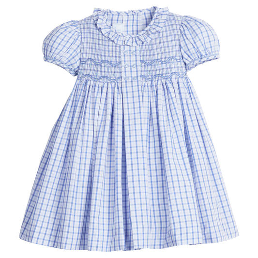 SMOCKED BRIDGET DRESS WOODBERRY PLAID