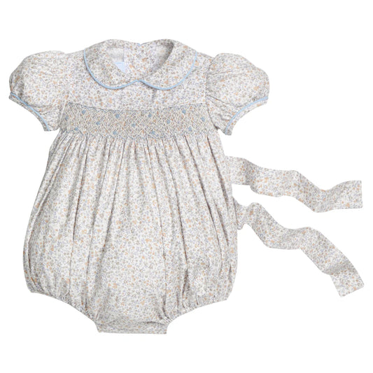 SMOCKED PETER PAN BUBBLE WINTHROP FLORAL