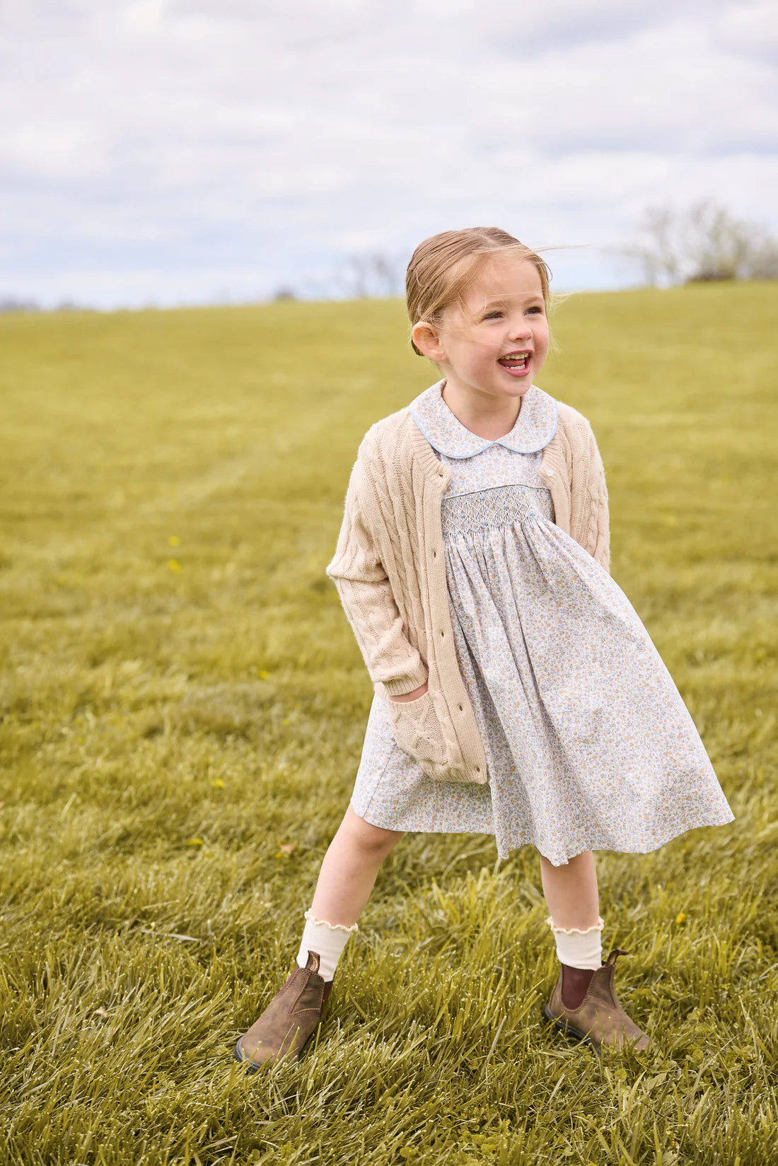SMOCKED PETER PAN DRESS WINTHROP FLORAL