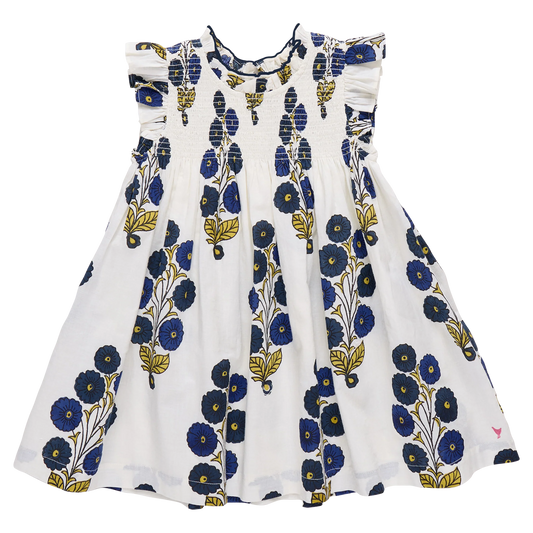 STEVIE DRESS NAVY BUTTERCUP FLORAL