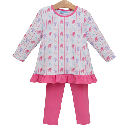 WELCOME TO THE JUNGLE RUFFLE PANTS SET