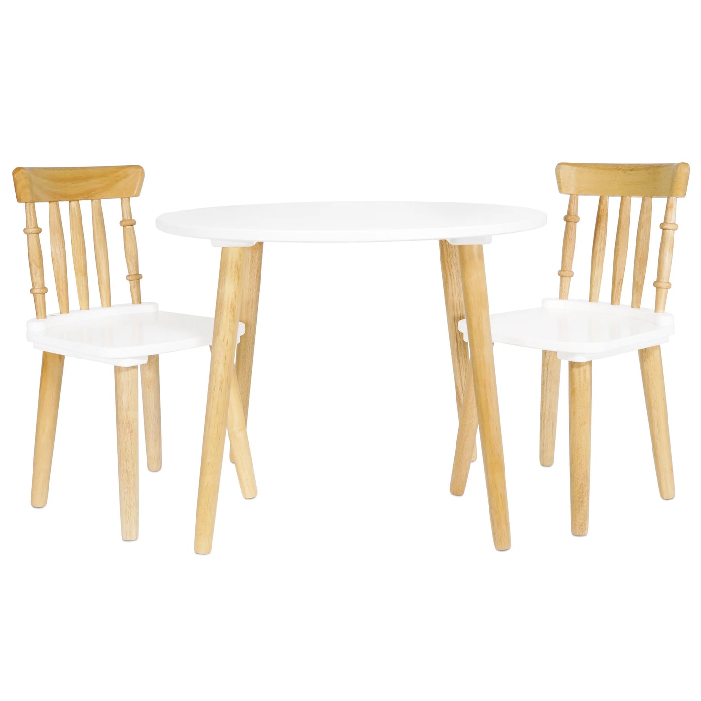 WOODEN TABLE AND CHARIS SET
