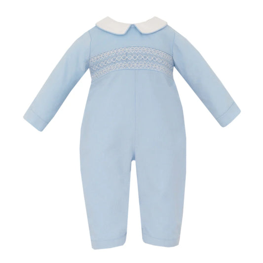 THOMAS BLUE CORDUROY LONG ROMPER