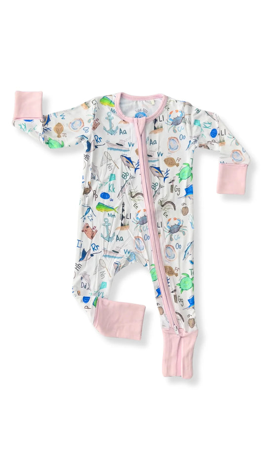 COASTAL ABCS PINK ZIPPY