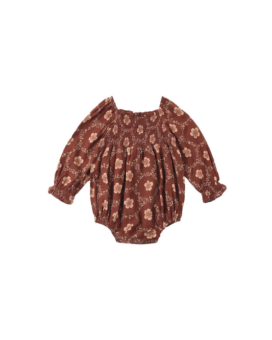 ADELAIDE ROMPER BRICK DAISIES