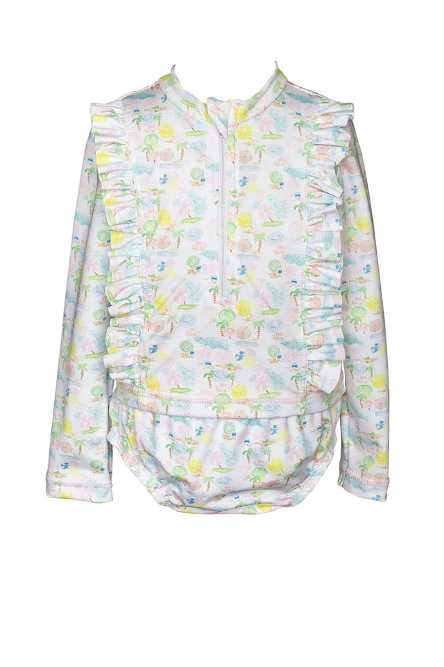 OCEAN CLUB GIRL RASHGUARD SET