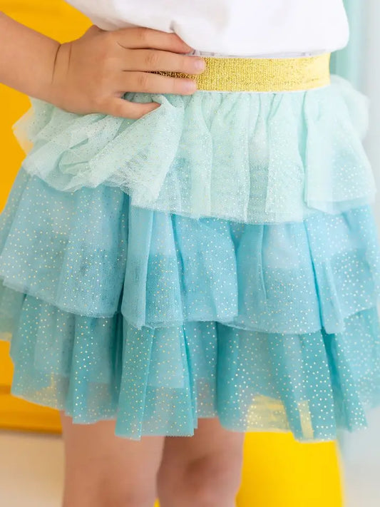 Aqua Petal Tutu - Dress Up Skirt