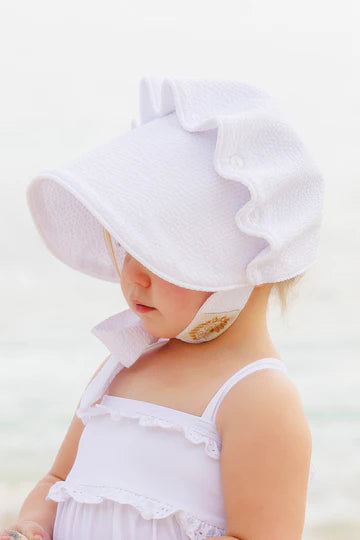 Beaufort Bonnet - Worth Avenue White Seersucker