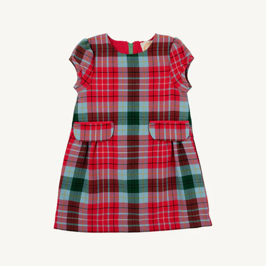 BETTS BOW DRESS WILSON PIER PLAID