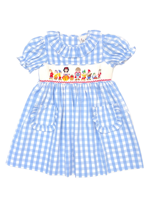 Snow White Smocked Ruffle Dress