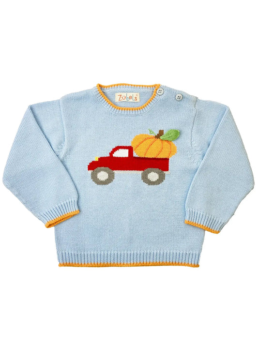 Pumpkin Truck Knit Sweater