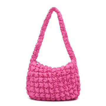 PINK SCRUNCHIE SLING BAG