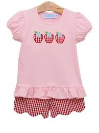 APPLE TRIO RUFFLE SHORT SET