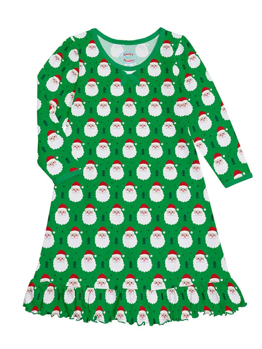 Happy Santa Christmas Whirl-And-Twirl Long Nightgown