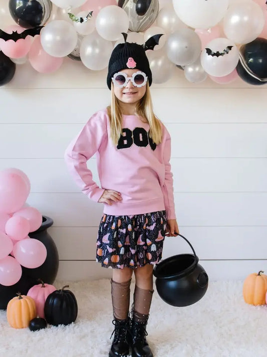 Boo Patch Halloween Sweatshirt