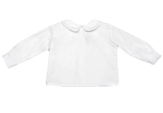 White Peter Pan Piping Shirt - Boys