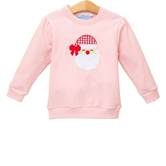 FRENCH TERRY PULLOVER LT PINK SANTA