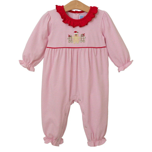 GINGERBREAD RUFFLE ROMPER