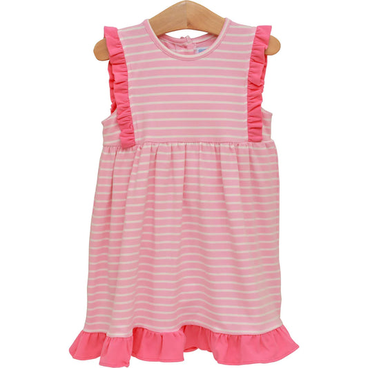 JOSIE DRESS LT PINK STRIPE/PINK