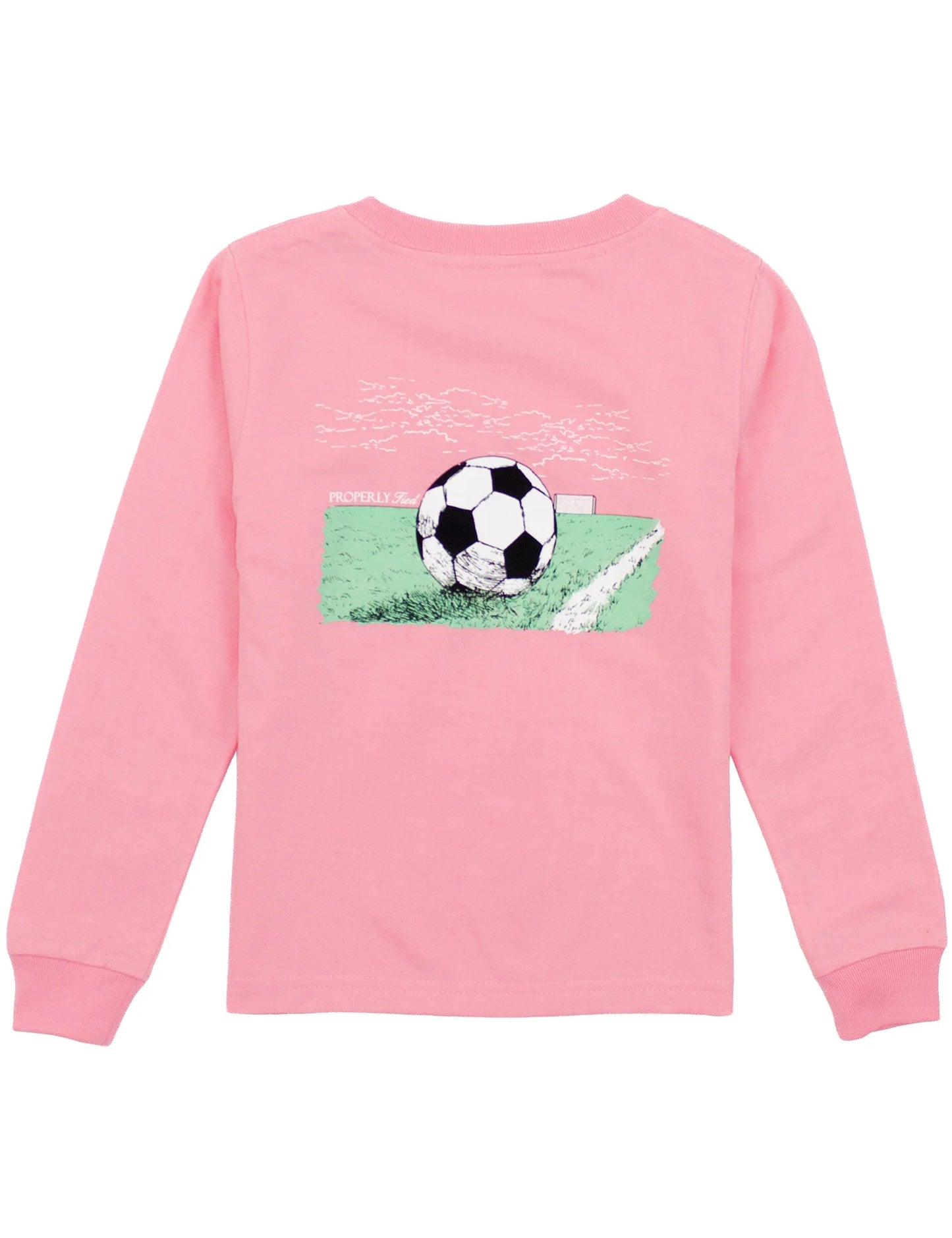 SOCCER LS LIGHT PINK TEE