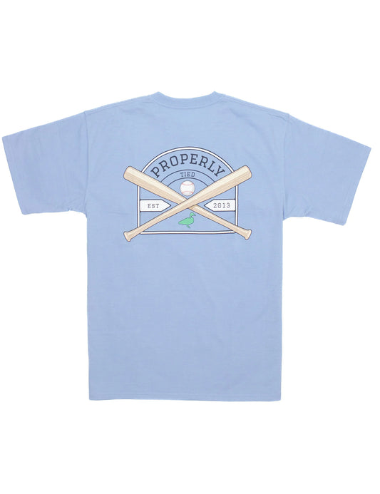 Baseball Shield Short Sleeve - Light Blue