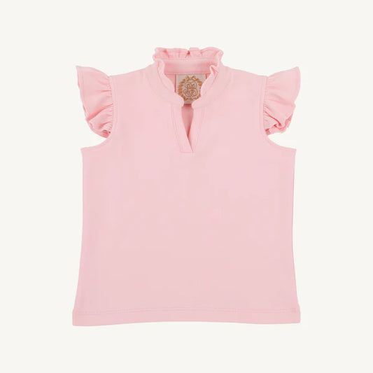 ROSIE RUFFLE TOP SANDPEARL PINK