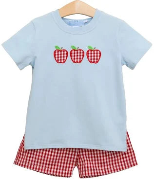 BLUE APPLE TRIO SHORT SET