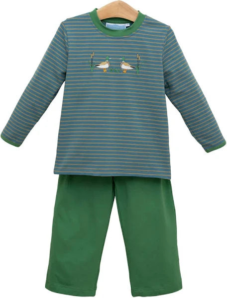 MALLARD EMBROIDERY PANT SET