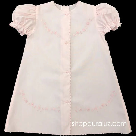 PINK WOVEN DAYGOWN FLORALS