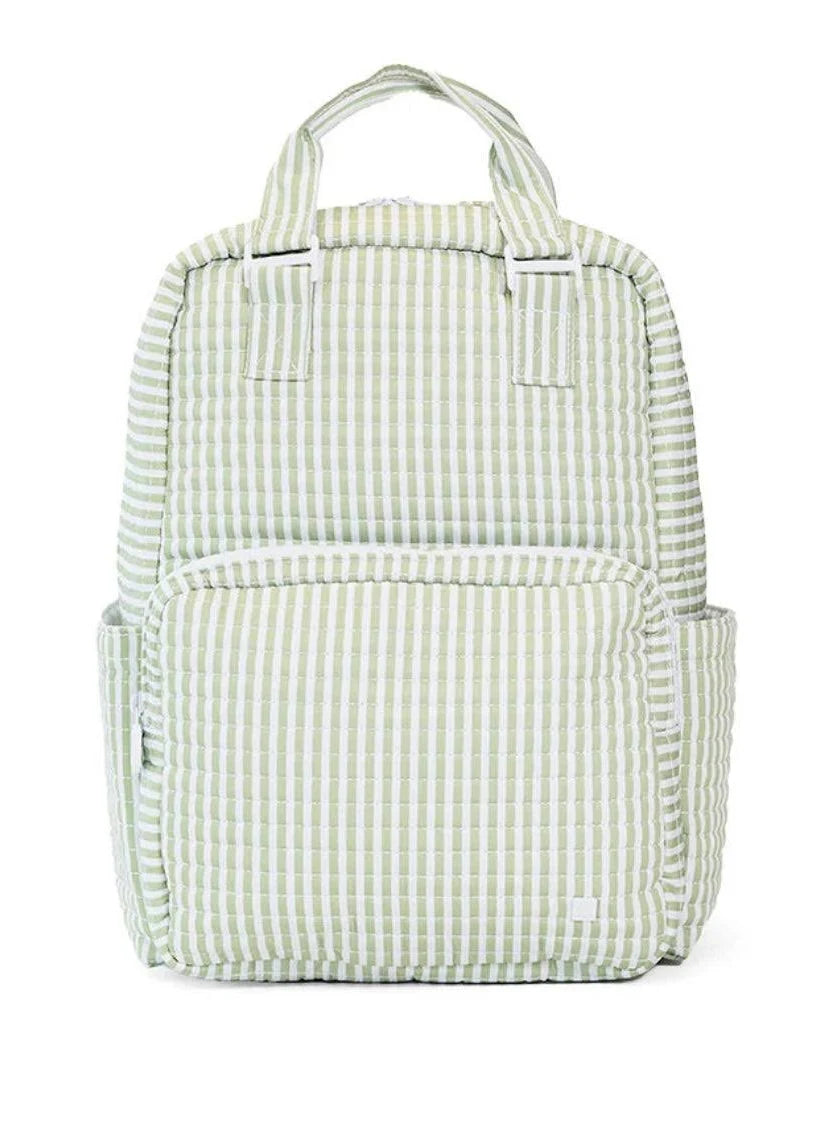 QUILTED ALL YOU NEED BAG PIMLICO SAGE STRIPE
