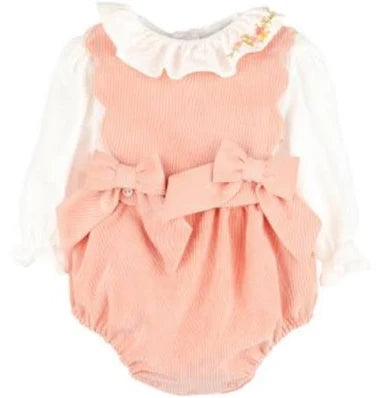 PUMPKIN CORD OVERALL SET